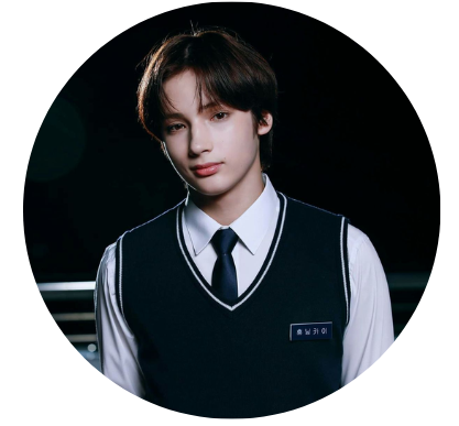 a portrait shot of 
  Hueningkai from TXT